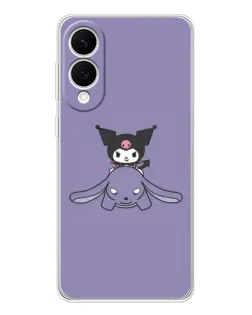 Чехол для Samsung Galaxy S25 Edge с картинкой «Kuromi на лиловом фоне»