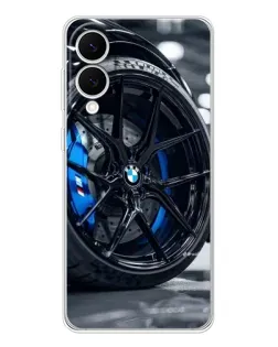 Чехол для Samsung Galaxy S25 Edge с картинкой «Колесо BMW вблизи»