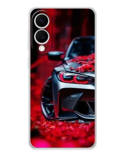 Чехол для Samsung Galaxy S25 Edge с картинкой «Спортивная BMW и цветы» Чехол для Samsung Galaxy S25 Edge с картинкой «Спортивная BMW и цветы»