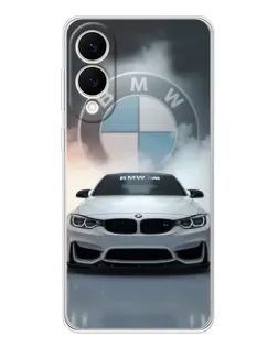 Чехол для Samsung Galaxy S25 Edge с картинкой «BMW в белом дыму»