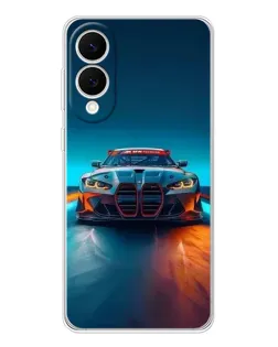 Чехол для Samsung Galaxy S25 Edge с картинкой «BMW — огни неона»