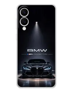 Чехол для Samsung Galaxy S25 Edge с картинкой «BMW сквозь ночной город»