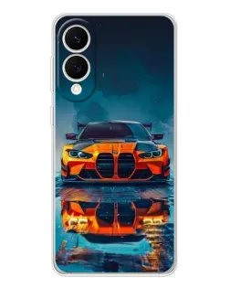 Чехол для Samsung Galaxy S25 Edge с картинкой «BMW — золотая эмблема»