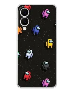 Чехол для Samsung Galaxy S25 Edge с картинкой «Космический паттерн Among Us»