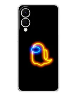 Чехол для Samsung Galaxy S25 Edge с картинкой «Among Us неоновое сияние»