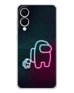 Чехол для Samsung Galaxy S25 Edge с картинкой «Among Us неон-арт»