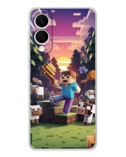 Чехол для Samsung Galaxy S25 Edge с картинкой «Стив на ферме»