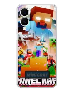 Чехол для Samsung Galaxy S25 Edge с картинкой «Minecraft герои игры»