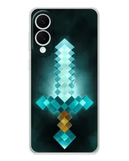 Чехол для Samsung Galaxy S25 Edge с картинкой «Алмазный меч неон»