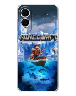 Чехол для Samsung Galaxy S25 Edge с картинкой «Minecraft ледяной мир»