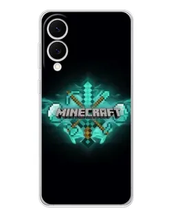 Чехол для Samsung Galaxy S25 Edge с картинкой «Minecraft Diamond лого»