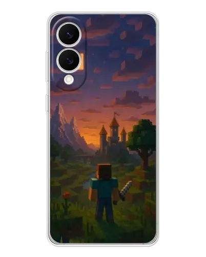 Чехол для Samsung Galaxy S25 Edge с картинкой «Стив у башни» Чехол для Samsung Galaxy S25 Edge с картинкой «Стив у башни»