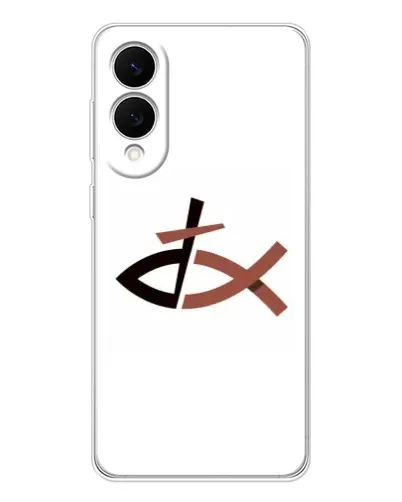 Чехол для Samsung Galaxy S25 Edge с картинкой «Рыба и крест»