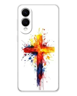 Чехол для Samsung Galaxy S25 Edge с картинкой «Акварельный крест»