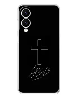 Чехол для Samsung Galaxy S25 Edge с картинкой «Графический крест Jesus»