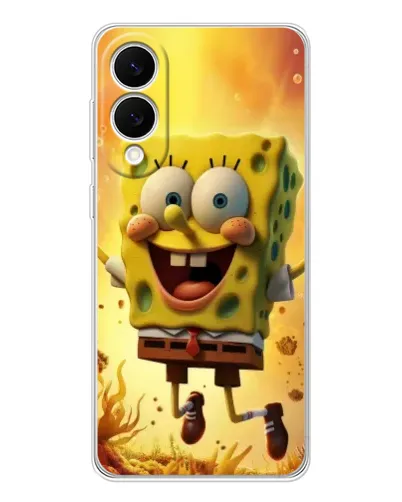 Чехол для Samsung Galaxy S25 Edge с картинкой «Губка Боб прыгает»
