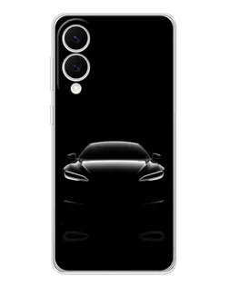 Чехол для Samsung Galaxy S25 Edge с картинкой «Силуэт Tesla Night»