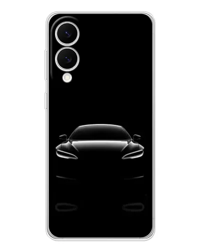 Чехол для Samsung Galaxy S25 Edge с картинкой «Силуэт Tesla Night»