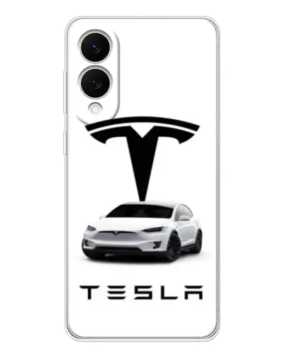 Чехол для Samsung Galaxy S25 Edge с картинкой «Tesla White Style»
