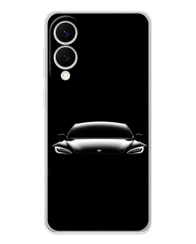 Чехол для Samsung Galaxy S25 Edge с картинкой «Фары Tesla Night»