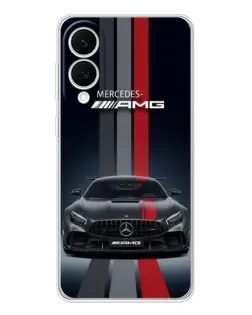 Чехол для Samsung Galaxy S25 Edge с картинкой «Mercedes — белый карбон»