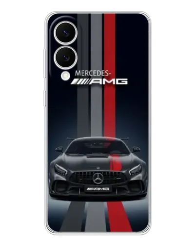 Чехол для Samsung Galaxy S25 Edge с картинкой «Mercedes — белый карбон»