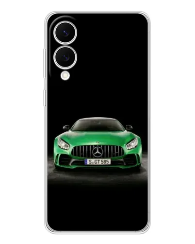 Чехол для Samsung Galaxy S25 Edge с картинкой «Mercedes — неоновый лого»