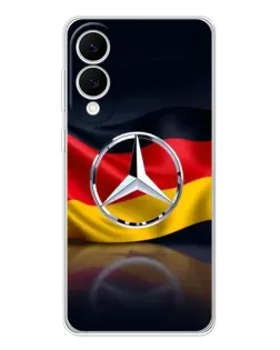 Чехол для Samsung Galaxy S25 Edge с картинкой «Mercedes — флаг Германии»