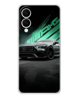 Чехол для Samsung Galaxy S25 Edge с картинкой «Темный Mercedes AMG»
