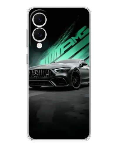 Чехол для Samsung Galaxy S25 Edge с картинкой «Темный Mercedes AMG»