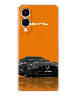 Чехол для Samsung Galaxy S25 Edge с картинкой «Оранжевый Mercedes AMG»