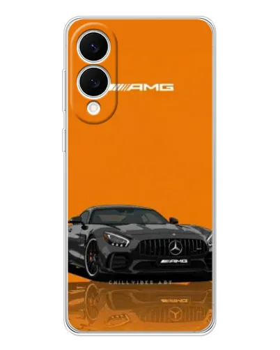Чехол для Samsung Galaxy S25 Edge с картинкой «Оранжевый Mercedes AMG»