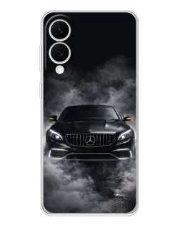 Чехол для Samsung Galaxy S25 Edge с картинкой «Mercedes в дыму»