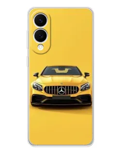 Чехол для Samsung Galaxy S25 Edge с картинкой «Желтый Mercedes GT»