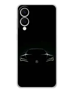 Чехол для Samsung Galaxy S25 Edge с картинкой «Mercedes — силуэт авто» Чехол для Samsung Galaxy S25 Edge с картинкой «Mercedes — силуэт авто»