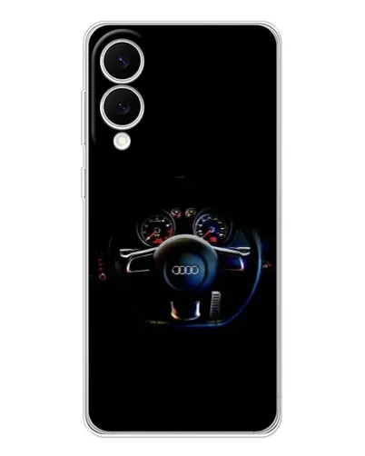 Чехол для Samsung Galaxy S25 Edge с картинкой «Салон Audi — руль»