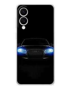 Чехол для Samsung Galaxy S25 Edge с картинкой «Audi в неоне»
