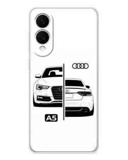 Чехол для Samsung Galaxy S25 Edge с картинкой «Audi — контрастный дизайн»