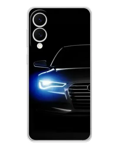 Чехол для Samsung Galaxy S25 Edge с картинкой «Неоновый взгляд Audi»