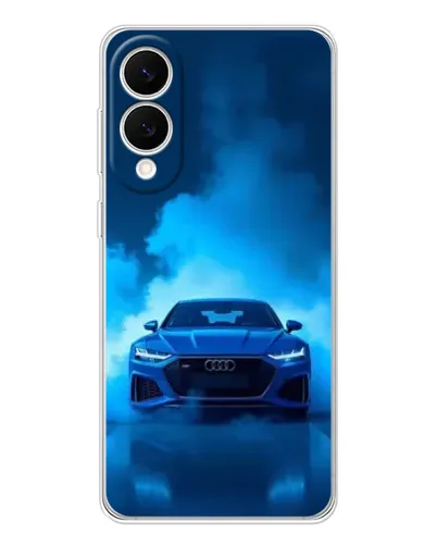 Чехол для Samsung Galaxy S25 Edge с картинкой «Audi — голубая энергия»