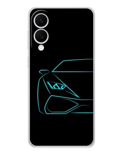 Чехол для Samsung Galaxy S25 Edge с картинкой «Голубой силуэт Lamborghini» Чехол для Samsung Galaxy S25 Edge с картинкой «Голубой силуэт Lamborghini»