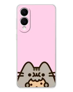 Чехол для Samsung Galaxy S25 Edge с картинкой «Pusheen и печенье»