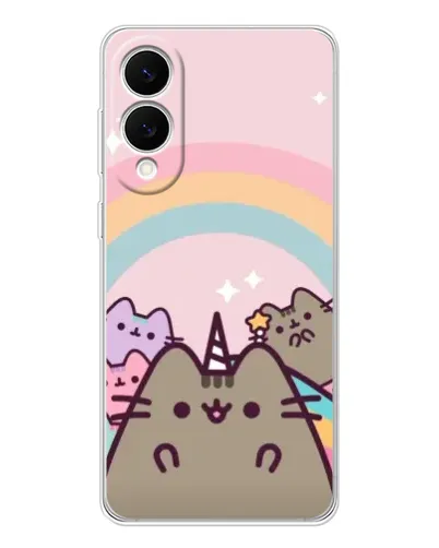 Чехол для Samsung Galaxy S25 Edge с картинкой «Единорог Pusheen»