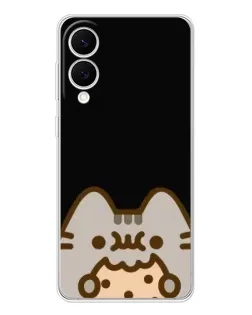 Чехол для Samsung Galaxy S25 Edge с картинкой «Пушин на черном»