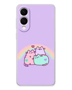 Чехол для Samsung Galaxy S25 Edge с картинкой «Радужные Пушины»