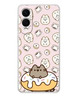 Чехол для Samsung Galaxy S25 Edge с картинкой «Пушин на пончике»