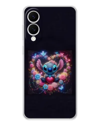 Чохол для Samsung Galaxy S25 Edge з картинкою «Stitch у квітах»