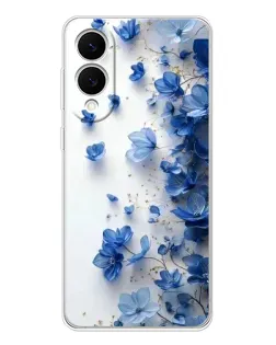 Чохол для Samsung Galaxy S25 Edge з картинкою «Блакитний квітковий каскад»