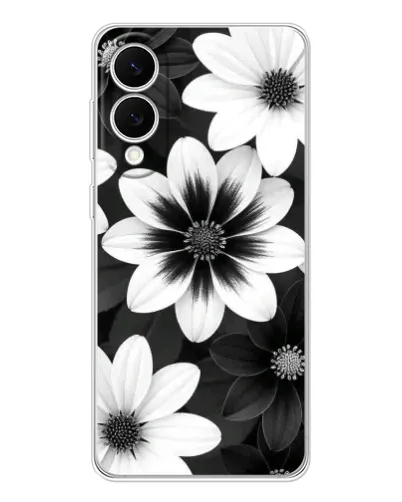 Чехол для Samsung Galaxy S25 Edge с картинкой «Монохромные астры» Чехол для Samsung Galaxy S25 Edge с картинкой «Монохромные астры»