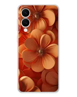 Чохол для Samsung Galaxy S25 Edge з картинкою «Помаранчева макро квітка»